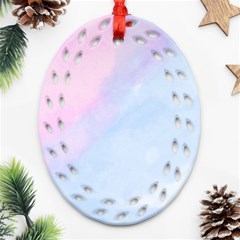 Watercolor Clouds2 Ornament (oval Filigree) by Littlebird