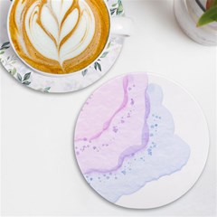 Color Flow Uv Print Round Tile Coaster by Littlebird