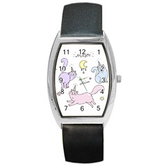  Cute Unicorn Cats Barrel Style Metal Watch by Littlebird