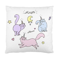  Cute Unicorn Cats Standard Cushion Case (one Side) by Littlebird