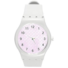 Unicorns Pattern Round Plastic Sport Watch (m) by Littlebird