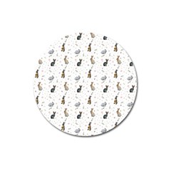 Cute Rabbit Magnet 3  (round) by SychEva