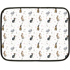 Cute Rabbit Double Sided Fleece Blanket (mini)  by SychEva