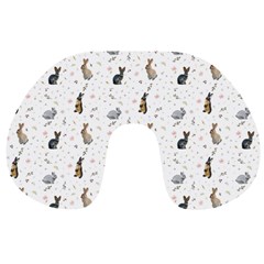 Cute Rabbit Travel Neck Pillow by SychEva