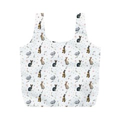 Cute Rabbit Full Print Recycle Bag (m) by SychEva