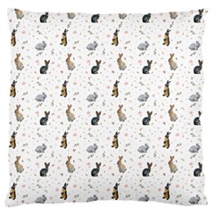 Cute Rabbit Large Flano Cushion Case (one Side)