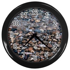 On The Rocks Wall Clock (black) by DimitriosArt