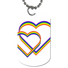 Rainbow Hearts Dog Tag (two Sides)