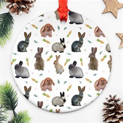 Cute Bunny Ornament (round) by SychEva