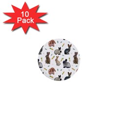 Cute Bunny 1  Mini Buttons (10 Pack)  by SychEva