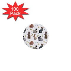 Cute Bunny 1  Mini Buttons (100 Pack)  by SychEva