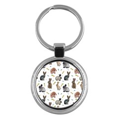 Cute Bunny Key Chain (round) by SychEva