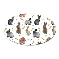 Cute Bunny Oval Magnet by SychEva