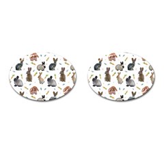 Cute Bunny Cufflinks (oval) by SychEva