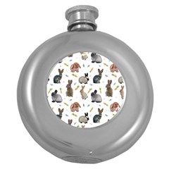 Cute Bunny Round Hip Flask (5 Oz) by SychEva