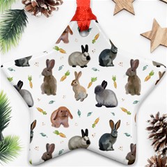 Cute Bunny Star Ornament (two Sides) by SychEva