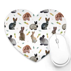 Cute Bunny Heart Mousepads by SychEva