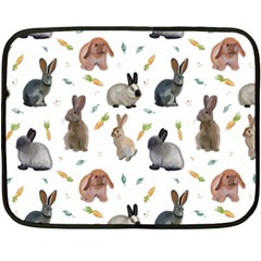 Cute Bunny Fleece Blanket (mini) by SychEva