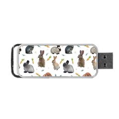 Cute Bunny Portable Usb Flash (two Sides) by SychEva