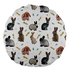 Cute Bunny Large 18  Premium Round Cushions by SychEva