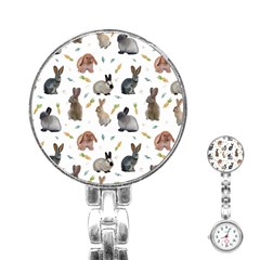 Cute Bunny Stainless Steel Nurses Watch by SychEva