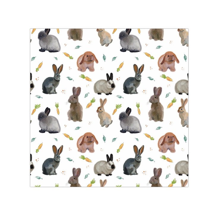 Cute Bunny Small Satin Scarf (Square)