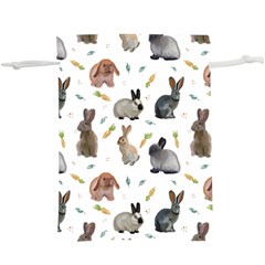 Cute Bunny  Lightweight Drawstring Pouch (xl) by SychEva