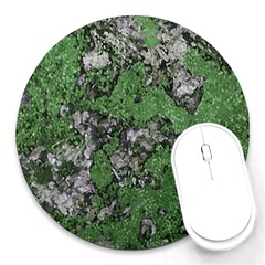 Modern Camo Grunge Print Round Mousepads