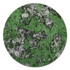 Modern Camo Grunge Print Magnet 5  (round)