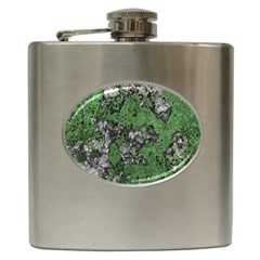 Modern Camo Grunge Print Hip Flask (6 Oz)