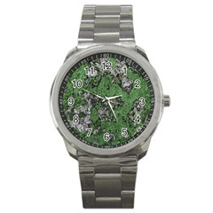 Modern Camo Grunge Print Sport Metal Watch by dflcprintsclothing