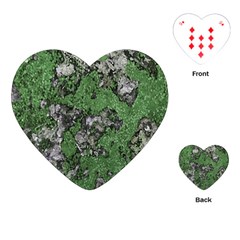 Modern Camo Grunge Print Playing Cards Single Design (heart) by dflcprintsclothing