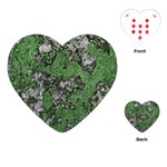 Modern Camo Grunge Print Playing Cards Single Design (Heart) Front