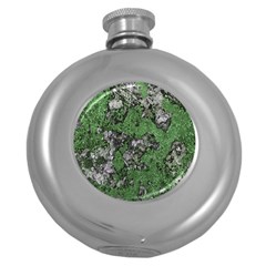 Modern Camo Grunge Print Round Hip Flask (5 Oz) by dflcprintsclothing