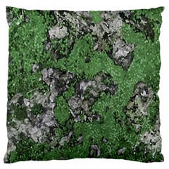 Modern Camo Grunge Print Large Cushion Case (two Sides) by dflcprintsclothing