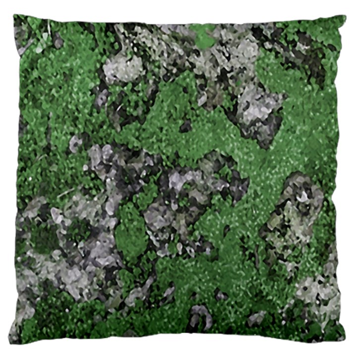 Modern Camo Grunge Print Large Cushion Case (Two Sides)