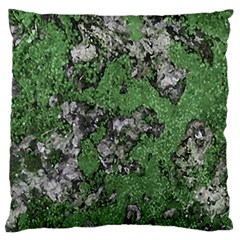 Modern Camo Grunge Print Large Flano Cushion Case (one Side)