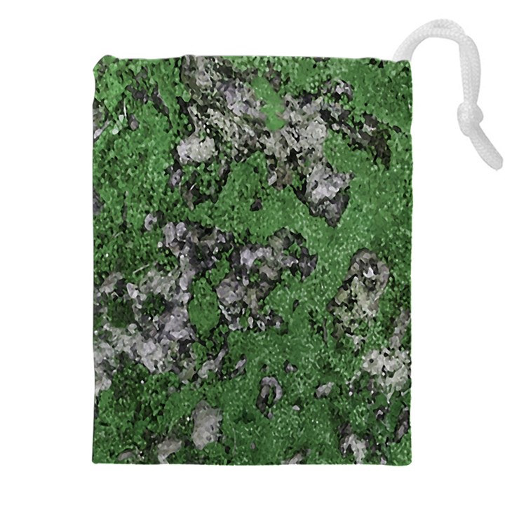 Modern Camo Grunge Print Drawstring Pouch (5XL)