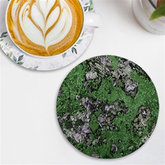 Modern Camo Grunge Print Uv Print Round Tile Coaster by dflcprintsclothing