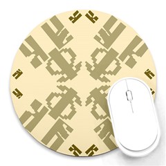 Abstract Pattern Geometric Backgrounds   Round Mousepads by Eskimos