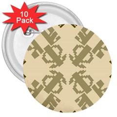 Abstract Pattern Geometric Backgrounds   3  Buttons (10 Pack)  by Eskimos