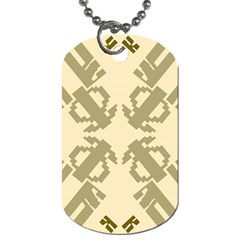 Abstract Pattern Geometric Backgrounds   Dog Tag (two Sides) by Eskimos