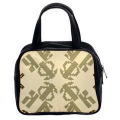 Abstract Pattern Geometric Backgrounds   Classic Handbag (two Sides) by Eskimos