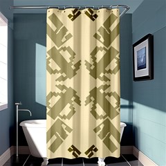 Abstract Pattern Geometric Backgrounds   Shower Curtain 36  X 72  (stall)  by Eskimos