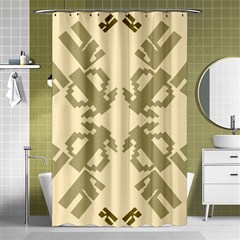 Abstract Pattern Geometric Backgrounds   Shower Curtain 48  X 72  (small)  by Eskimos