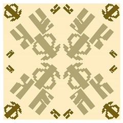 Abstract Pattern Geometric Backgrounds   Wooden Puzzle Square by Eskimos