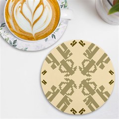 Abstract Pattern Geometric Backgrounds   Uv Print Round Tile Coaster by Eskimos