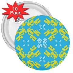 Abstract Pattern Geometric Backgrounds   3  Buttons (10 Pack)  by Eskimos