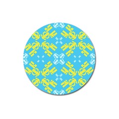 Abstract Pattern Geometric Backgrounds   Magnet 3  (round) by Eskimos