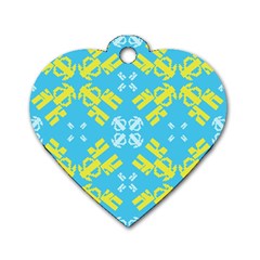 Abstract Pattern Geometric Backgrounds   Dog Tag Heart (one Side) by Eskimos